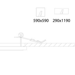 Panel LED techo 120X60 superficie 69W 840 Pannello UGR 19 Disano